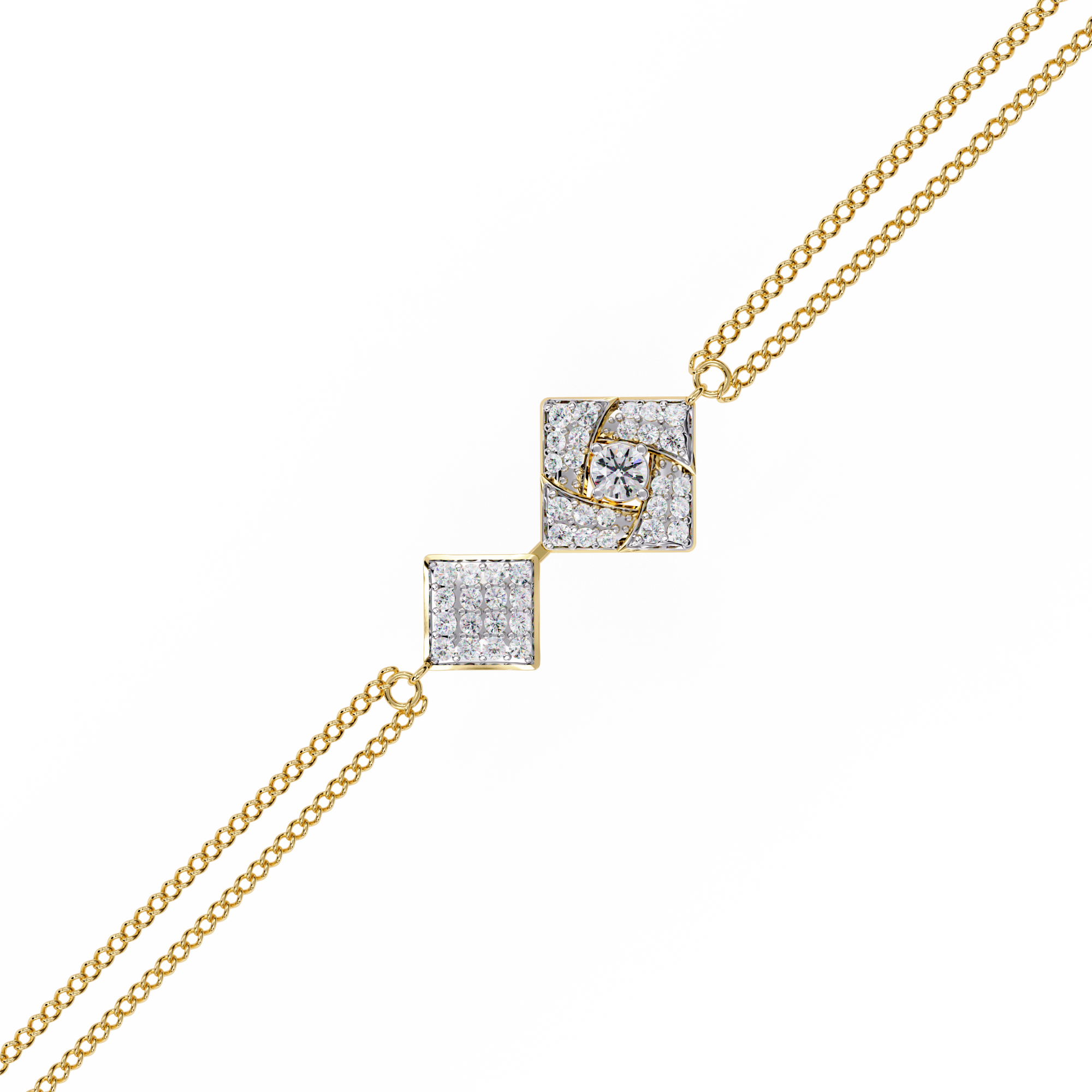 Elegant Everyday Square bracelet – Yellow Gold