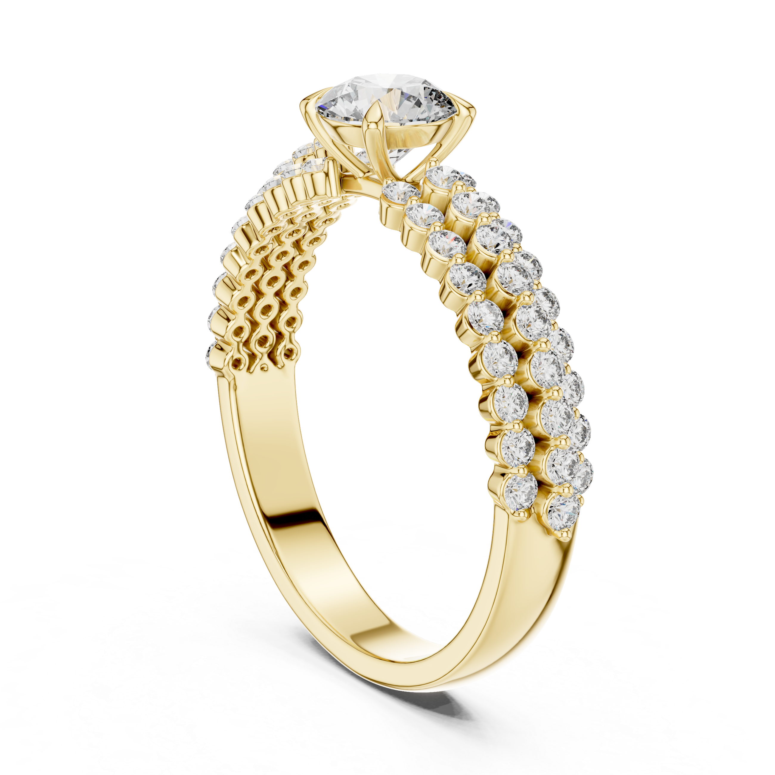 Ladies Solitaire ring – Yellow Gold