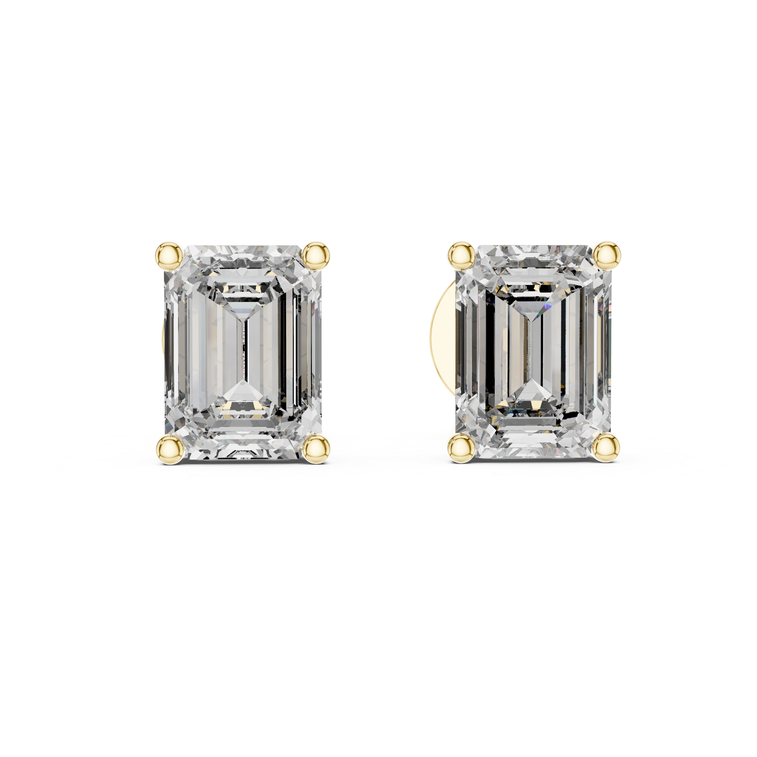 Emerald Diamond studs