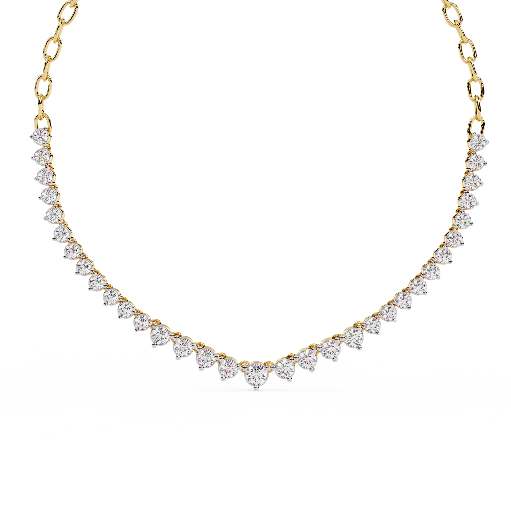 Single line Necklace. All time favourite design – Yellow Gold