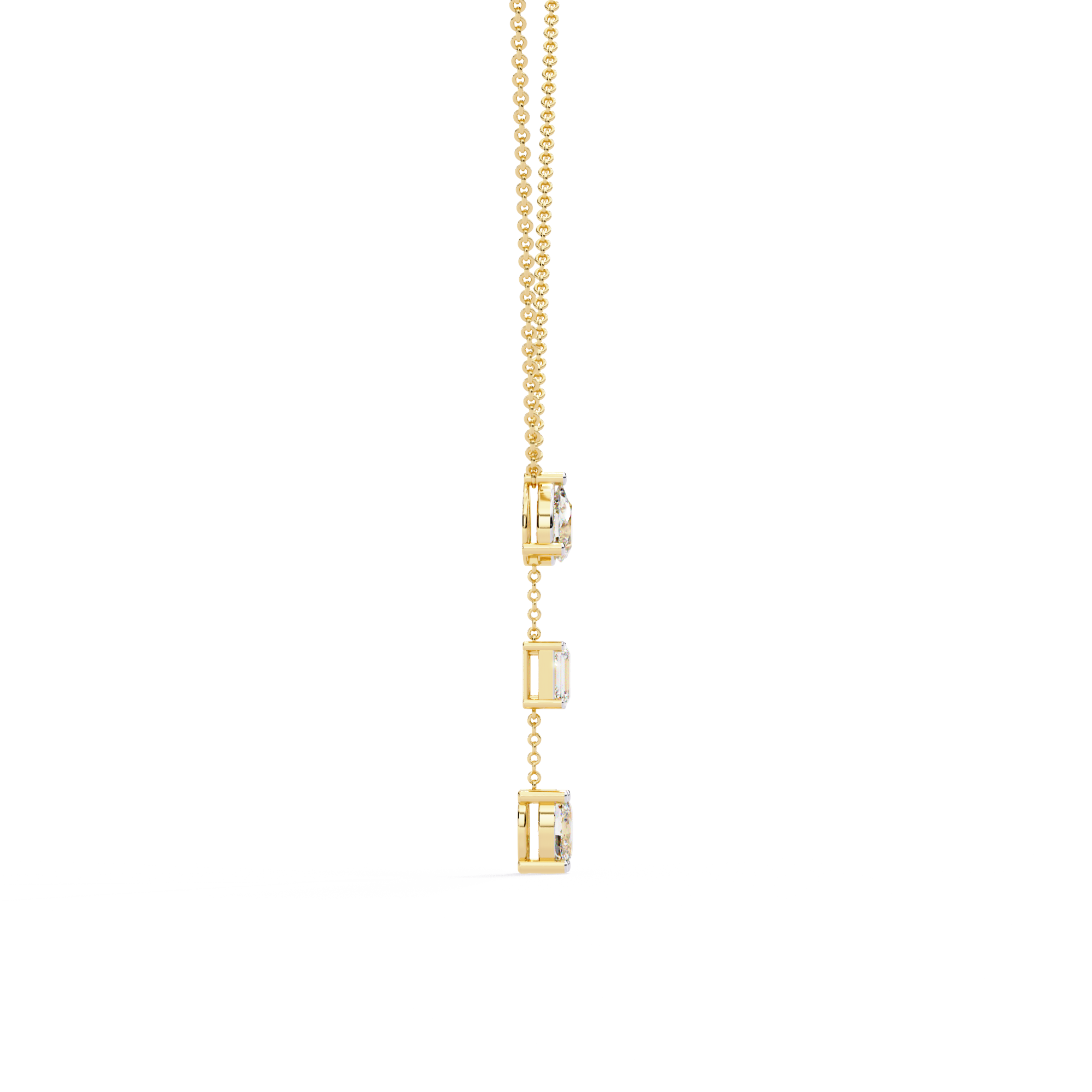 Fancy solitaire everyday pendant – Yellow Gold
