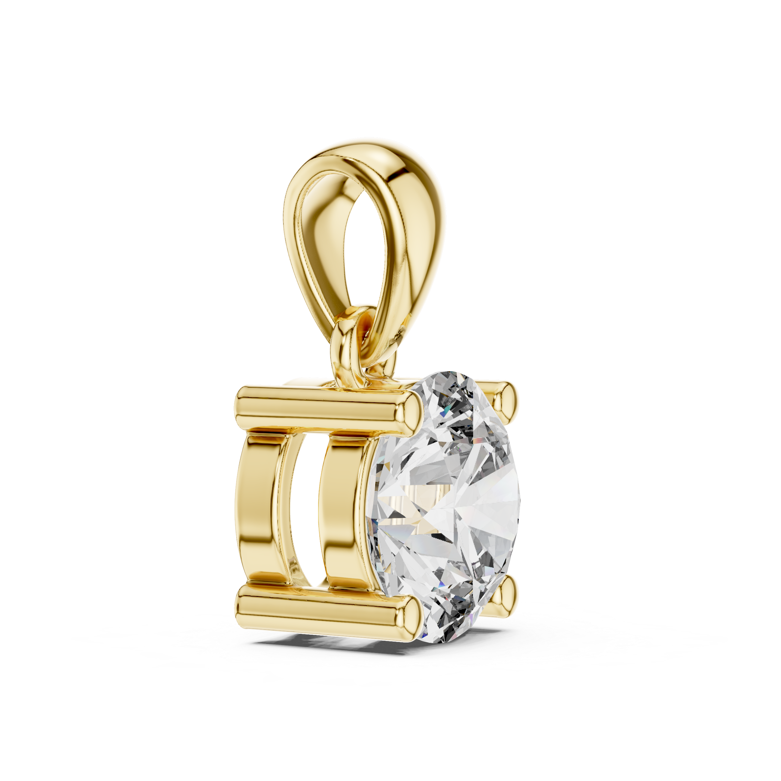 Ever green solitaire pendant – Yellow Gold