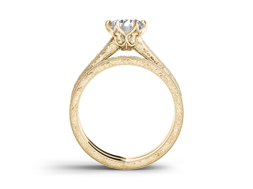 This design is the perfect mix of modern and vintage design – Yellow Gold